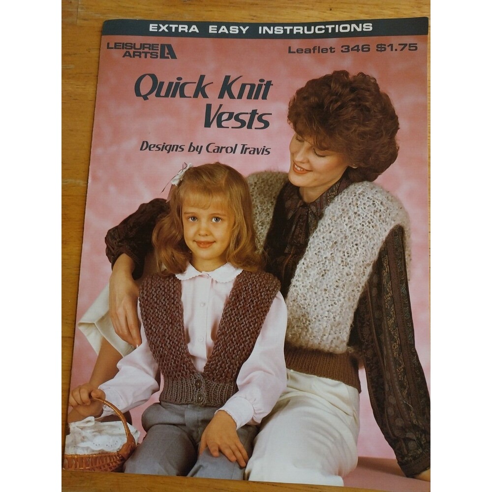 Quick Knit Vest - Leisure Arts 346 - 2 Knit Patterns
